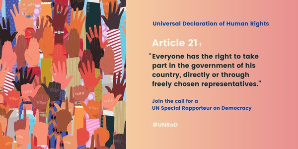 1 - Right to take part UDHR Art. 21.1