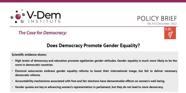 Policy Brief on Gender and Democracy Released